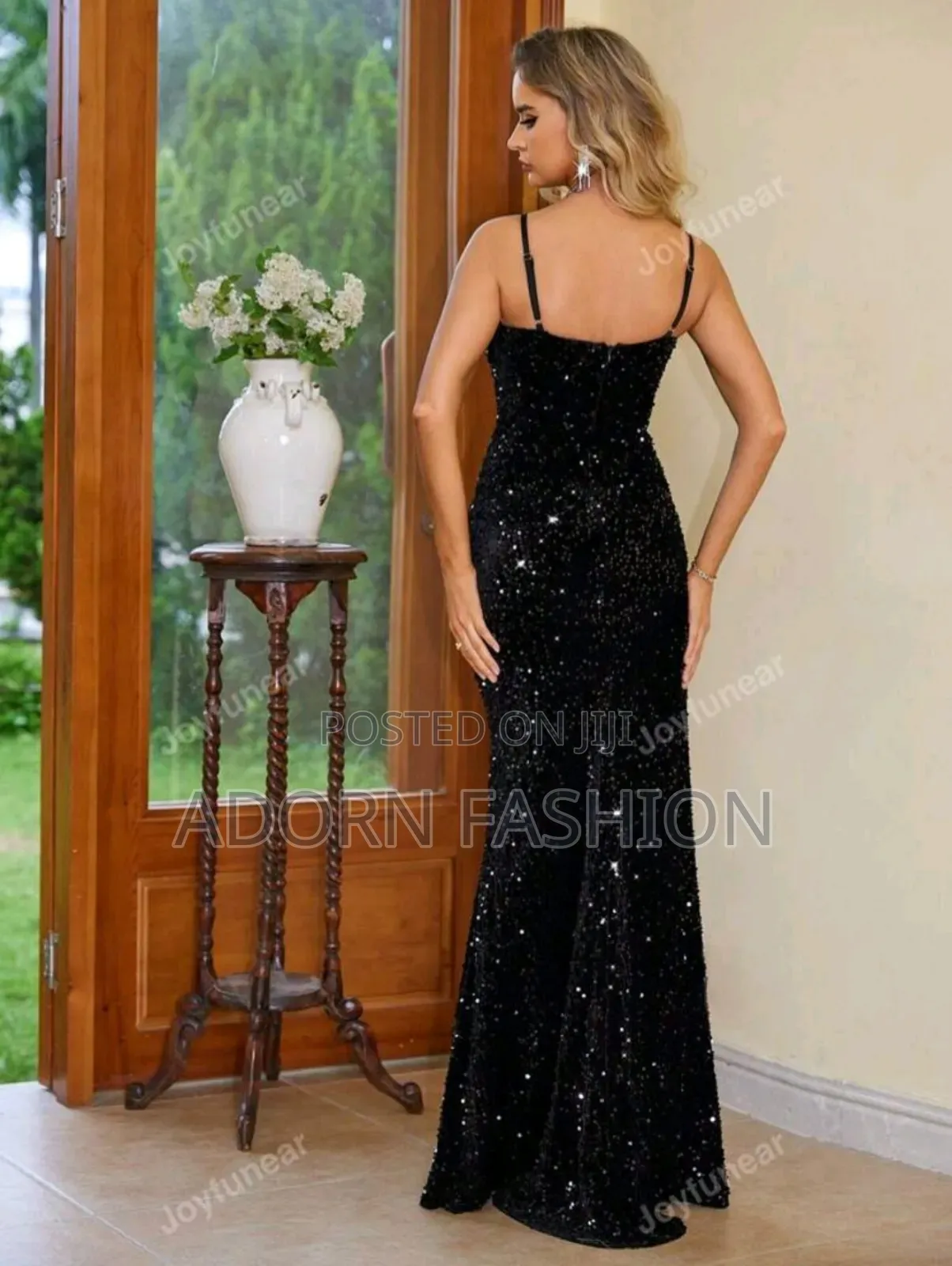 Black Long Shine Dress