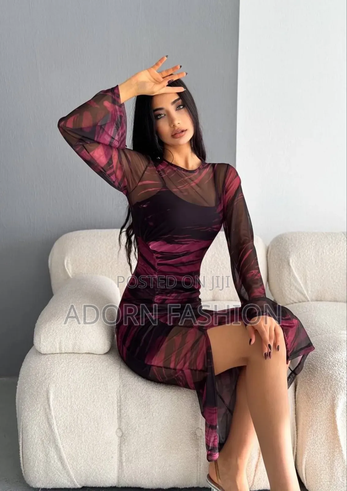 Black Red Long Dress