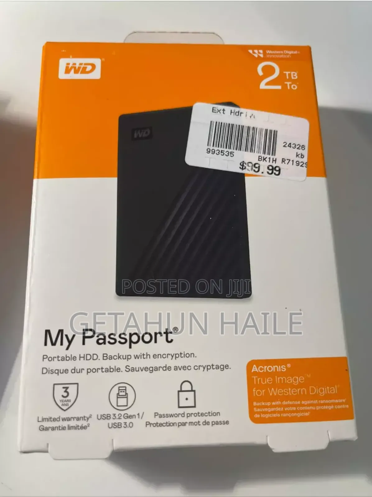 Wd "My Passport" 2tb External Hard Drive (2tb Hard Disk)