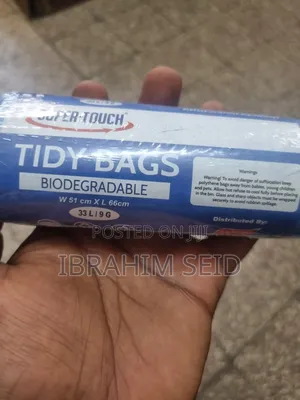 Etidy Bags," Which Are Biodegradable Trash Bags