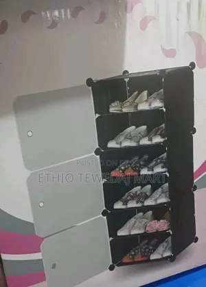 Photo - Plastic Cube Shoe Rack