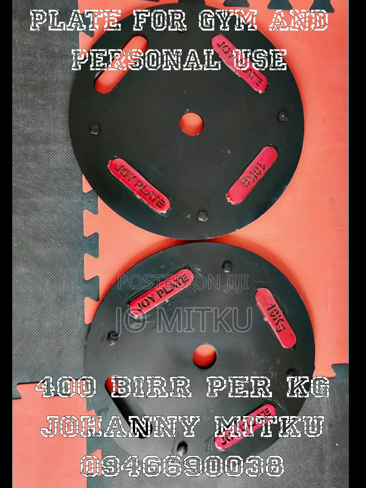 For Gym or Personal Use Plate