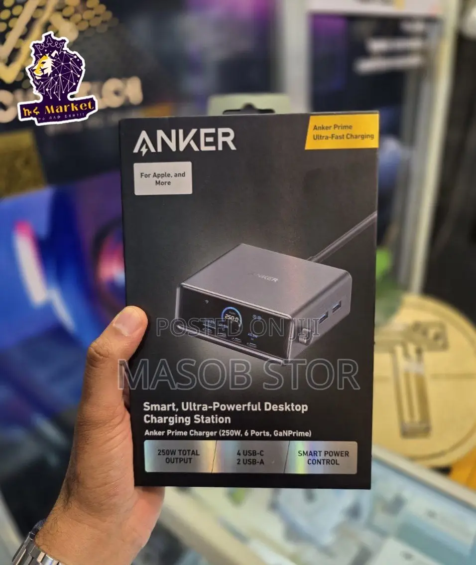 Anker Prime Charger (250w, 6 Ports, Ganprime)