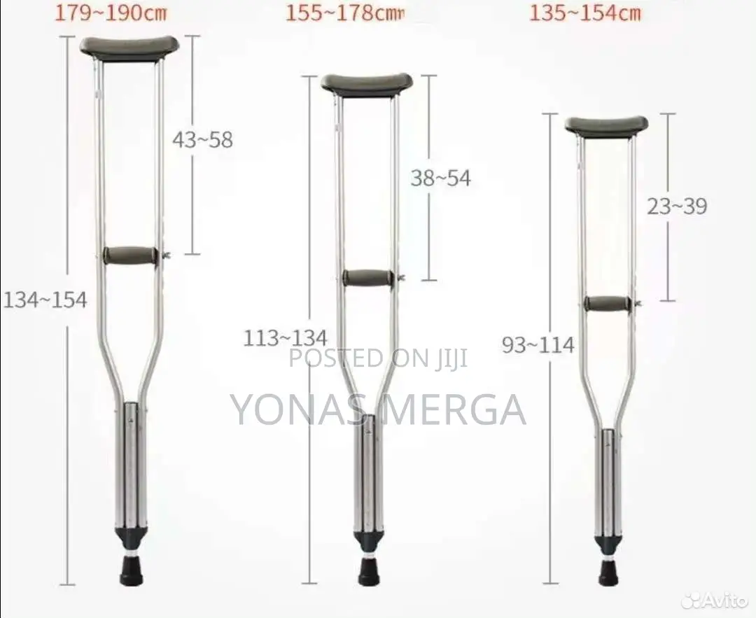 Kranch/Crutches Extend From Walking Surface to Armpit/Arm