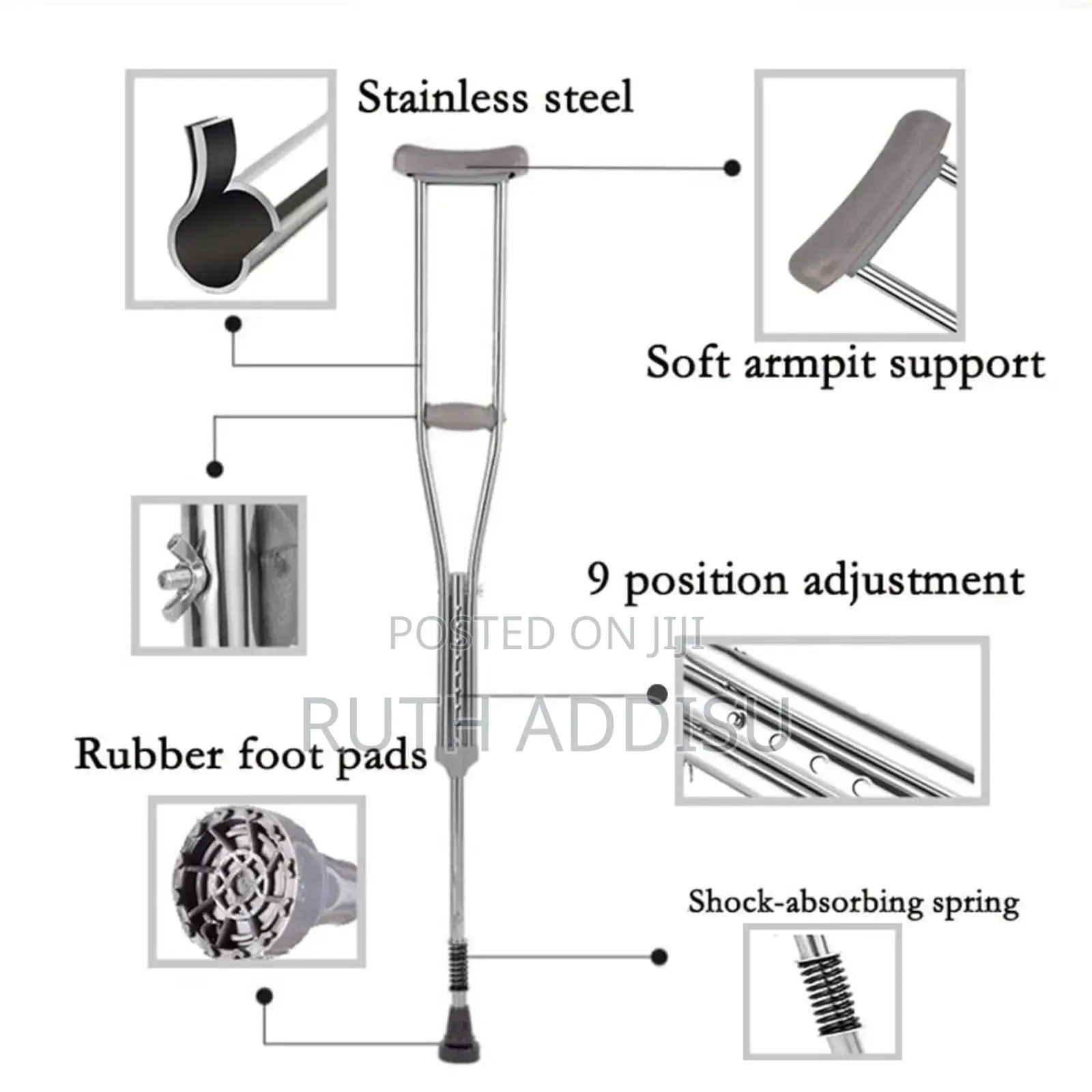 Axillary Crutches Brand New7፮crutches1፲crutches2፮crutches