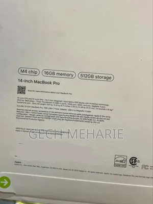 New Apple MacBook Pro 2024 M4 14-Inch 16GB Apple M4 Pro SSD 512GB