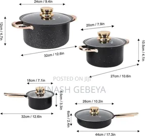 4 Set Ceramic Kitchen Cookware