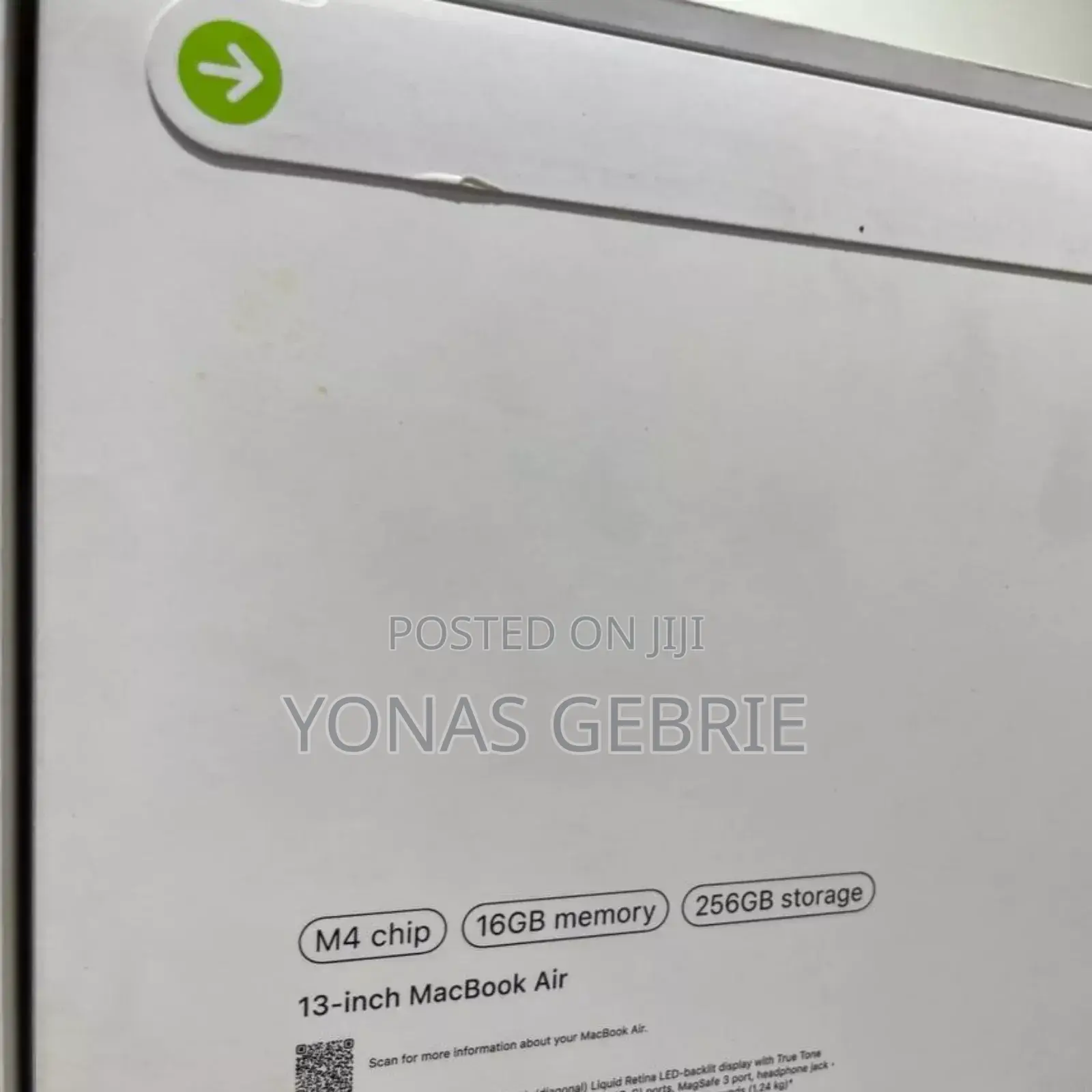 New Laptop Apple MacBook Air 16GB Apple M4 SSD 256GB