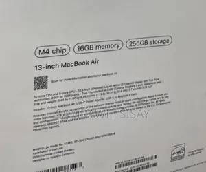 New Laptop Apple MacBook Air 16GB Apple M4 SSD 256GB