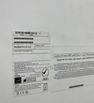 New Laptop Apple MacBook Pro M1 16GB Apple M1 Pro SSD 512GB