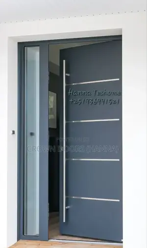 Crown Door Made of Lime Stone, Wood Chem.Composition.