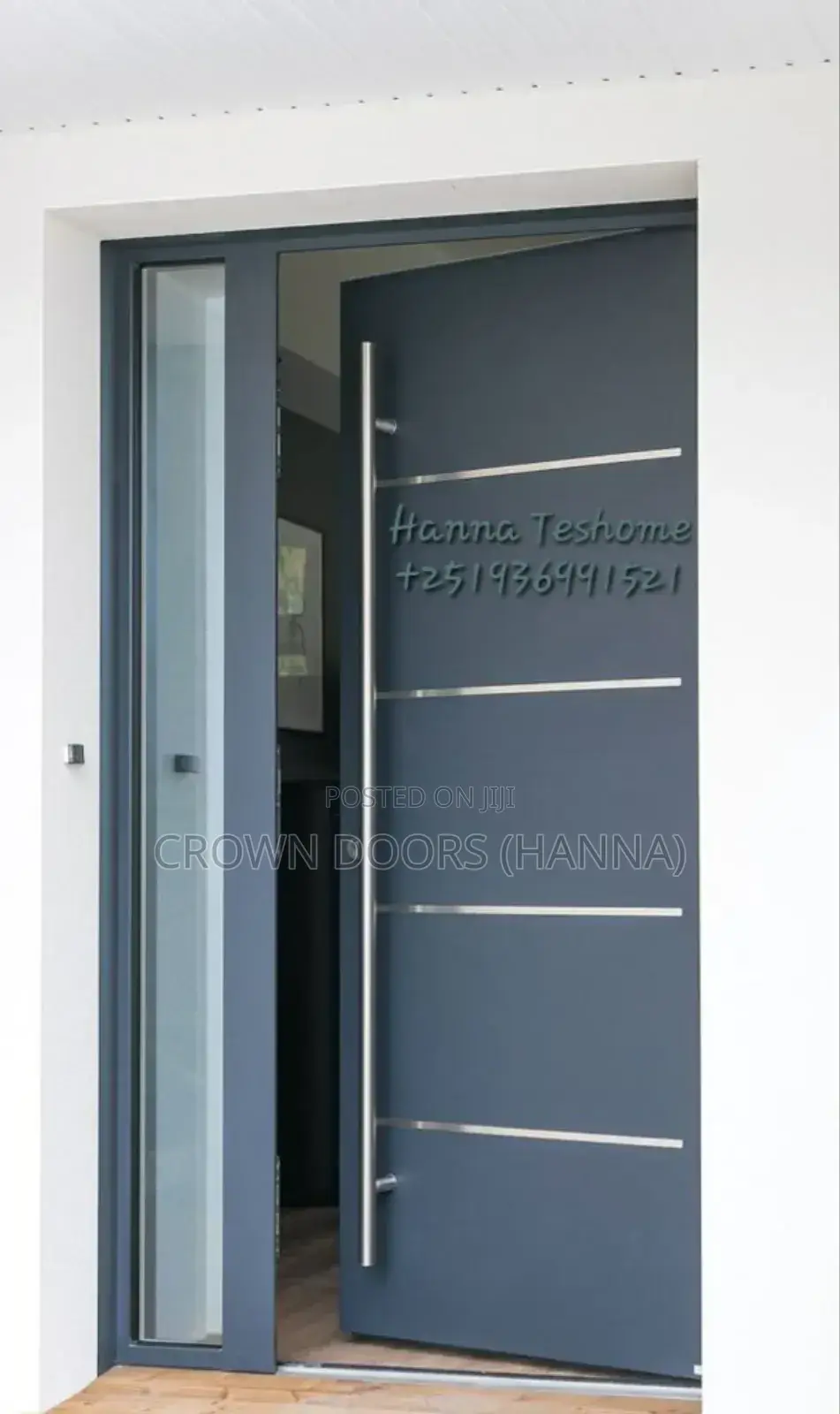 Crown Door Made of Lime Stone, Wood Chem.Composition.