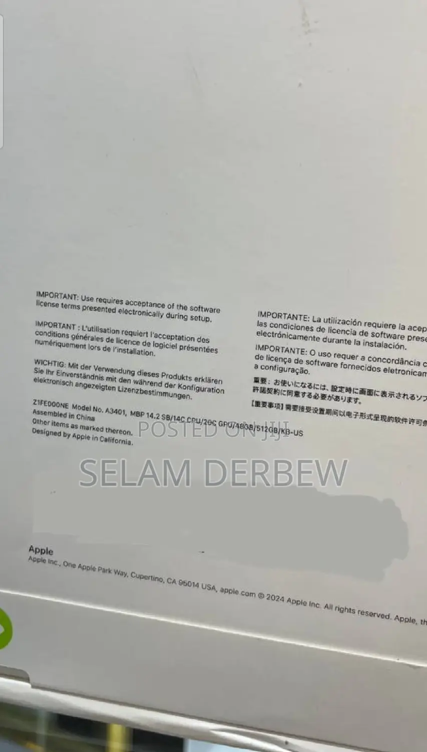 New Apple MacBook Pro 2024 M4 14-Inch 48GB Apple M4 Pro SSD 512GB