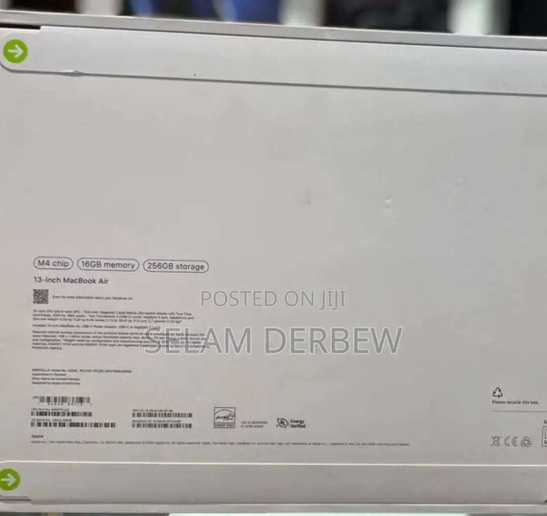 New Laptop Apple MacBook Air 16GB Apple M4 SSD 256GB