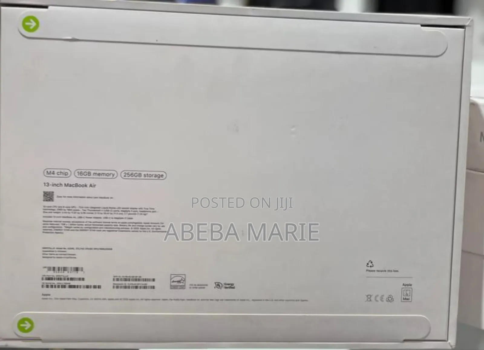 New Laptop Apple MacBook Air 2024 M3 13-Inch 16GB Apple M4 SSD 256GB