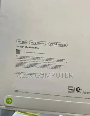 New Apple MacBook Pro 2024 M4 14-Inch 16GB Apple M4 Pro SSD 512GB
