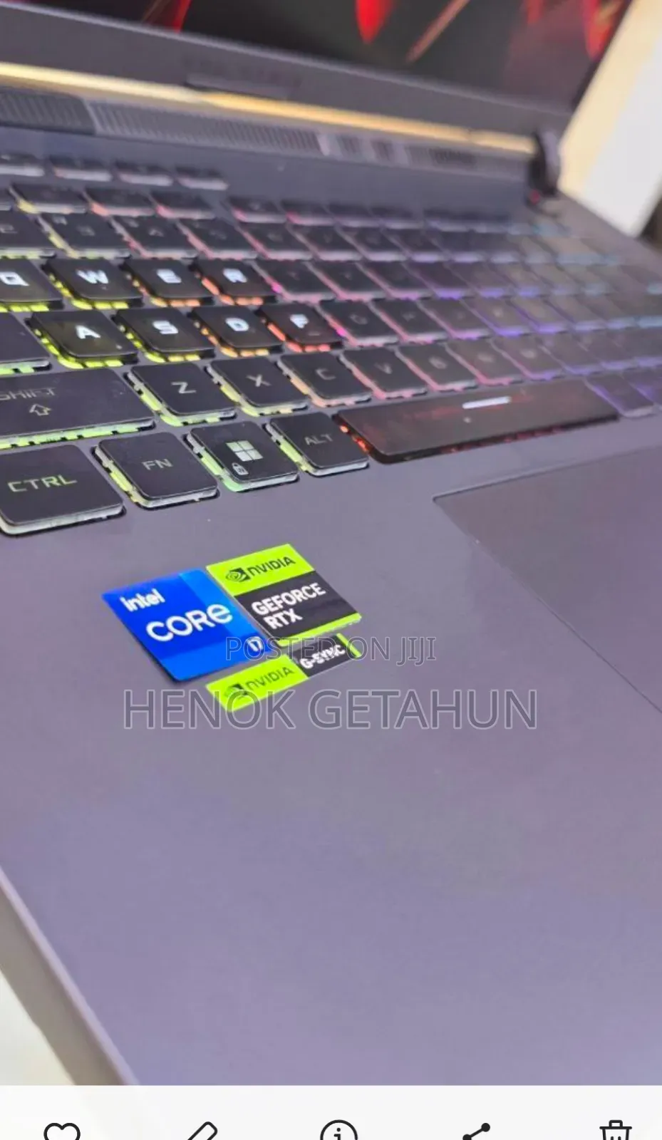New Laptop Asus ROG Strix G15 16GB Intel Core I7 SSD 1T