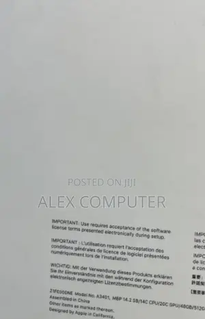New Laptop Apple MacBook Pro 2023 M2 Pro 14-Inch 16GB Apple M2 SSD 1T