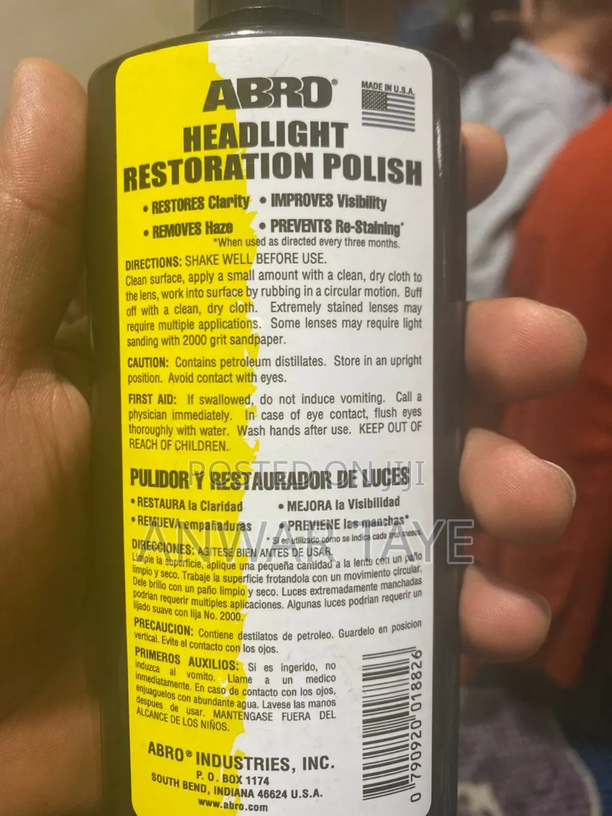 Car Headlight Restoration Polish