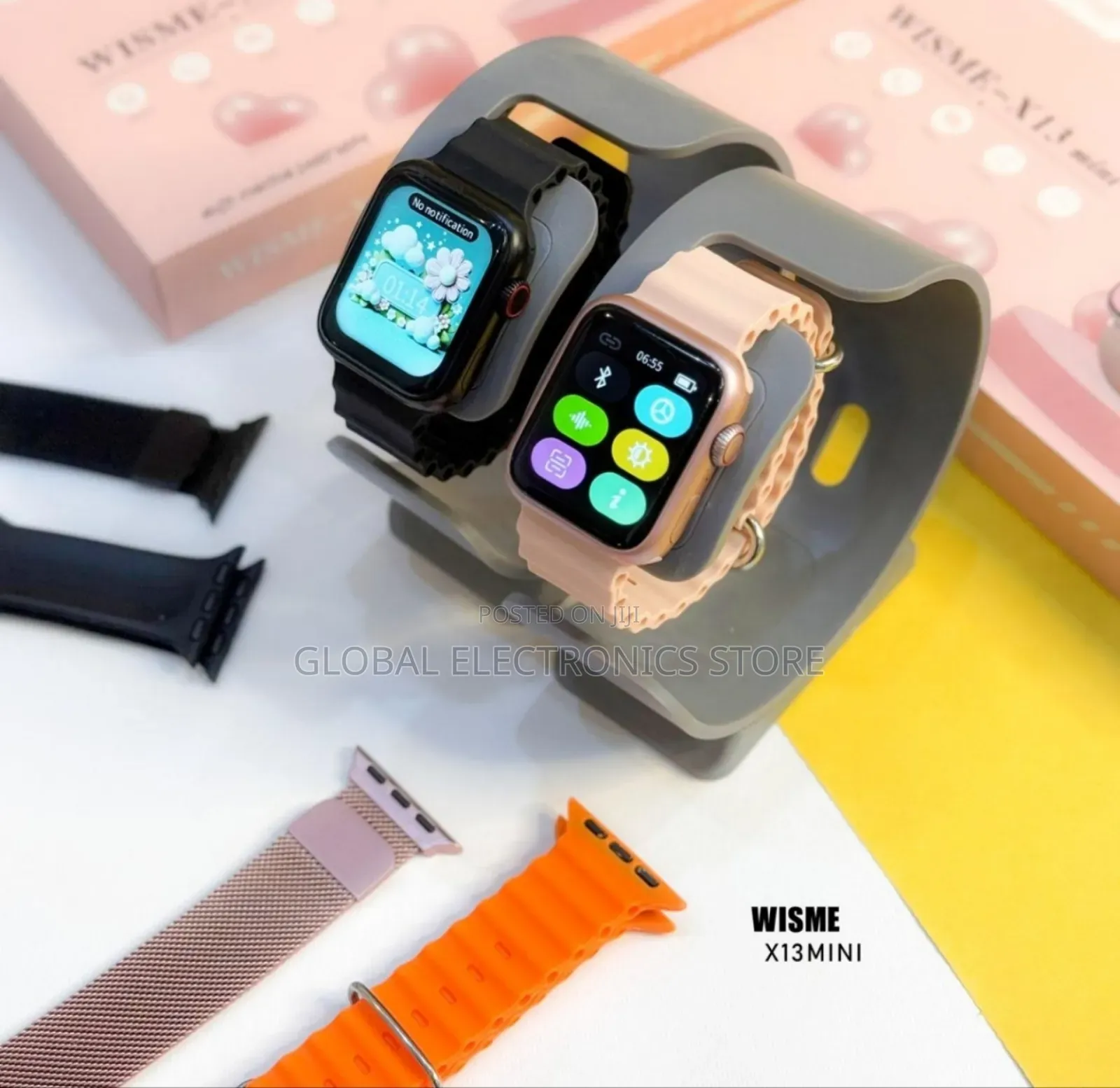 የሴት Mini Smart Watch With 3 Straps