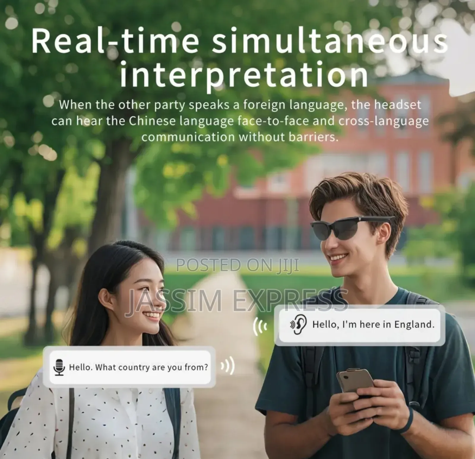 Ai Intelligent Wireless Bluetooth Glasses With Microphone