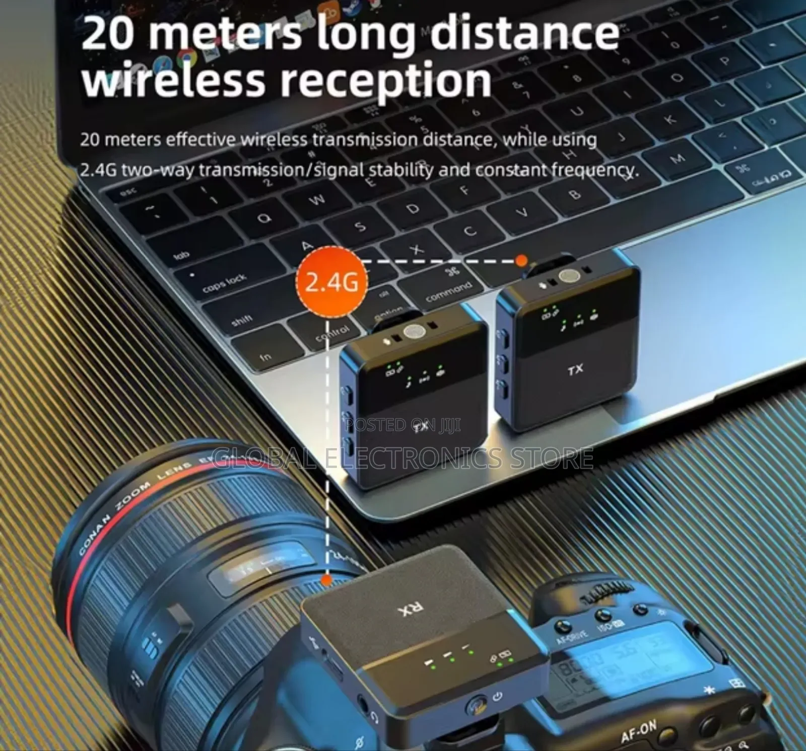 Smart Noise Reduction Clip on Microphone for Phone Camera