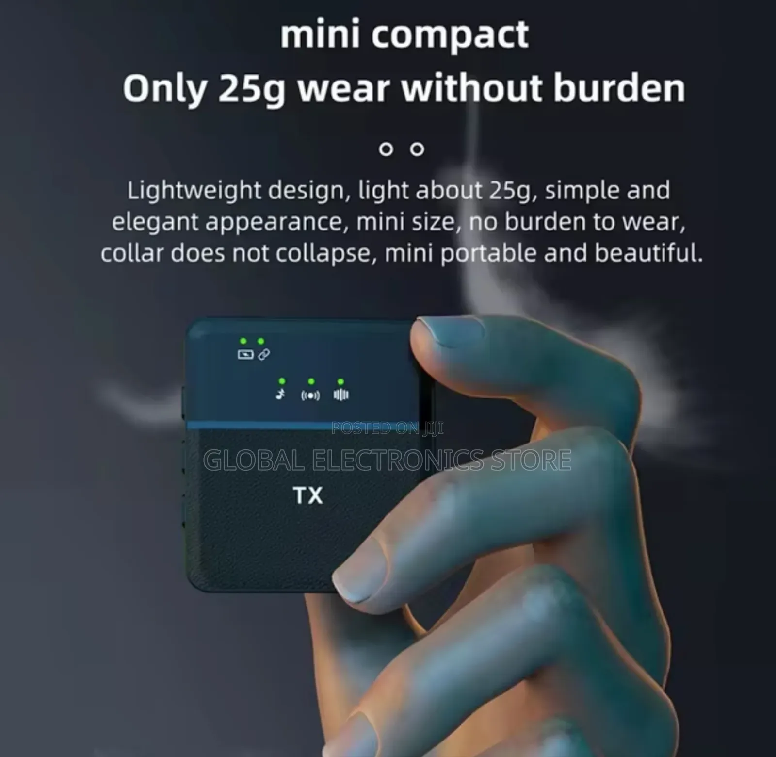 Smart Noise Reduction Clip on Microphone for Phone Camera