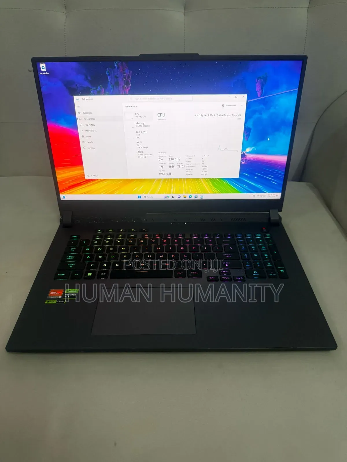 New Laptop Asus ROG Strix G17 32GB AMD Ryzen 9 SSD 1T