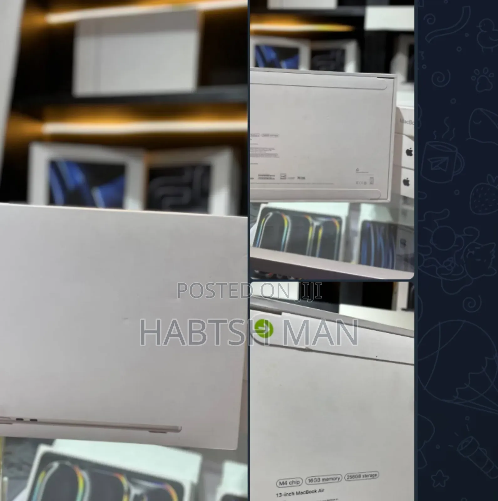 New Laptop Apple MacBook Air 2024 M3 13-Inch 8GB Apple M4 SSD 256GB