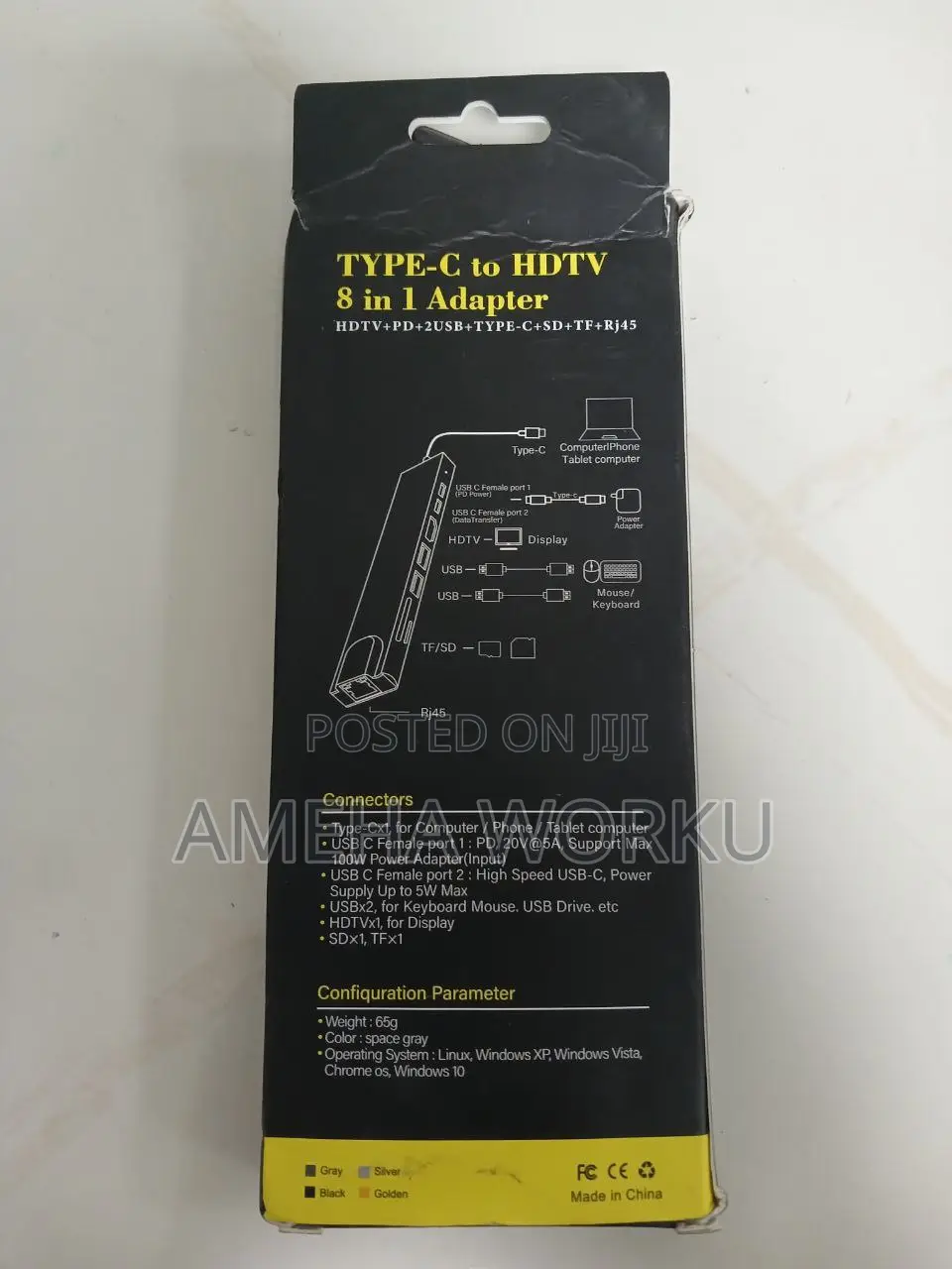 Type -C to HDTV 8 in 1 Adapter