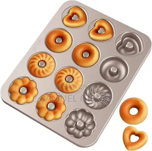 12 Holes Stainless Still Donut Tray