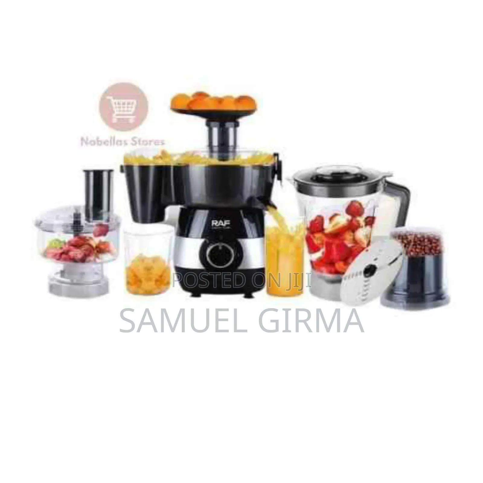  Raf 6in1 Food Processor
5 አይነት መለዋወጫ ያለው ሁለገብ 
መፍጫ ።