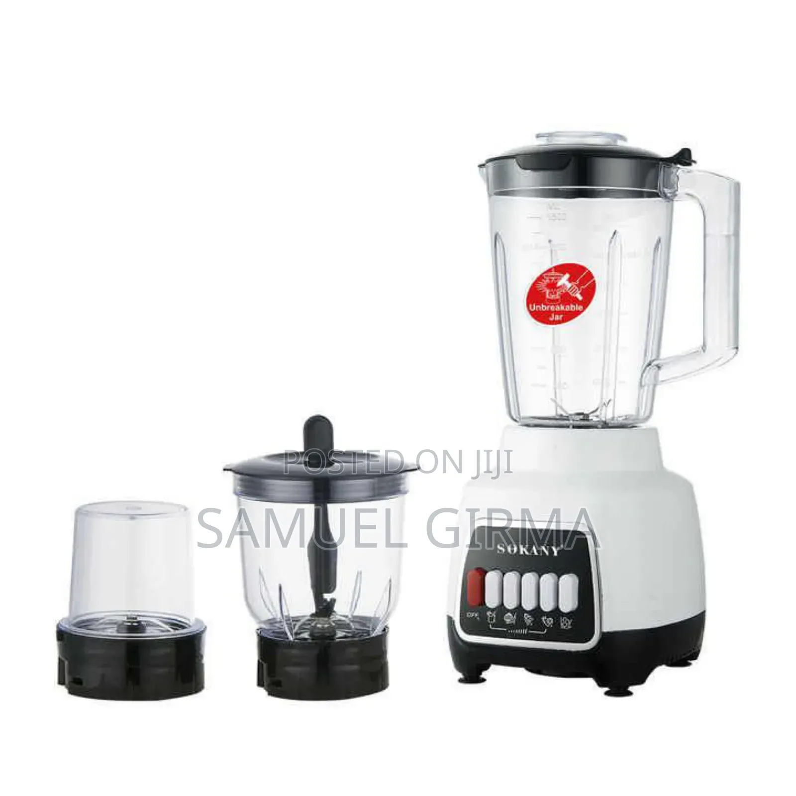 Sokany 3 in 1 Blender / Grinder
የጁስ የቡና የቅመም መፍጫ