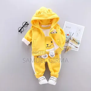 Size:1, 2, 3, 4 Yearsunisex Fleece Hooded Vesttop Pant Set