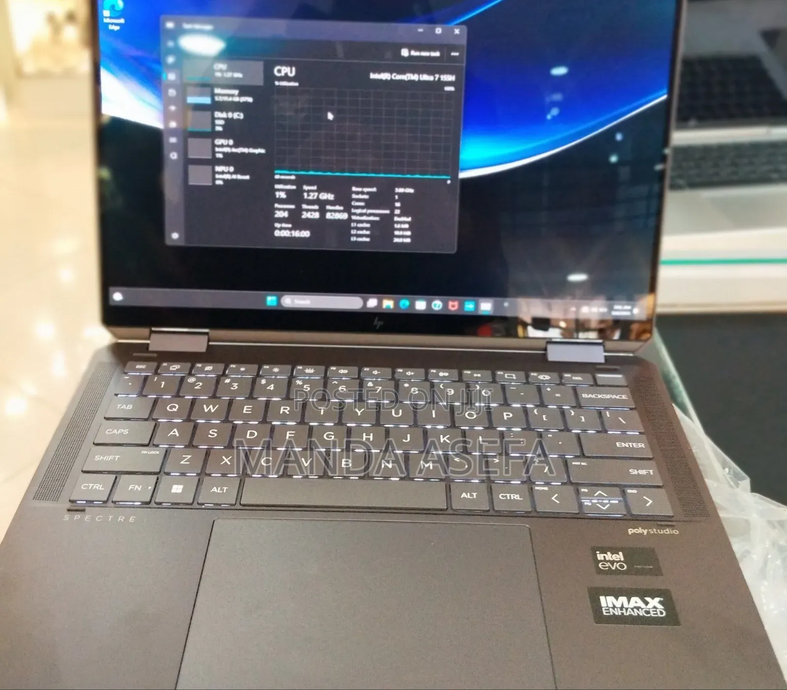 New Laptop HP Spectre 16GB Intel Core Ultra 7 SSD 1T