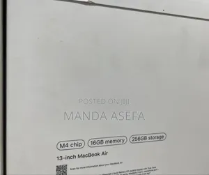 New Laptop Apple MacBook Air 16GB Apple M4 SSD 256GB