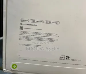 New Laptop Apple MacBook Pro 16GB Apple M4 SSD 512GB