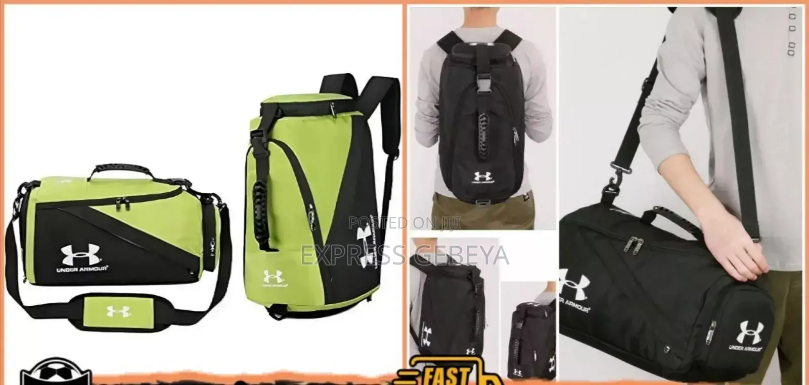 Under Armour Gym Bag and Backpack