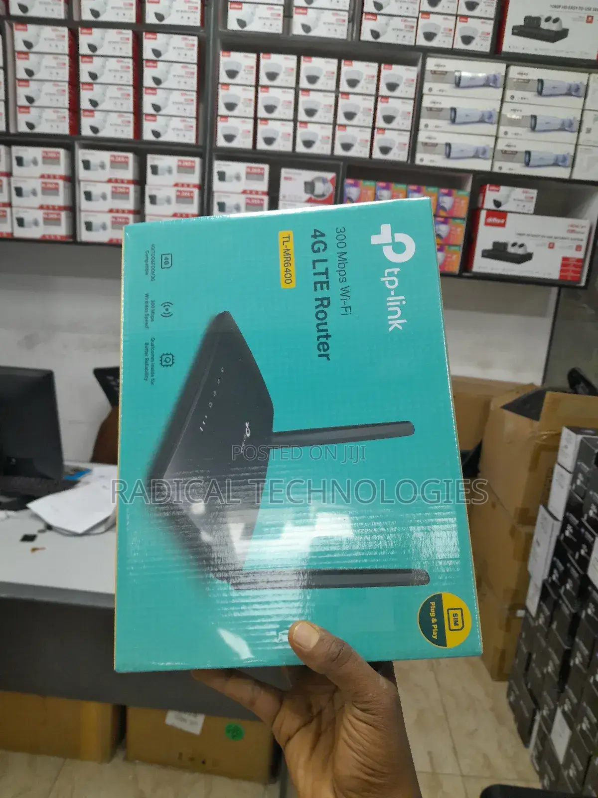 Tplink 6400 4g በ ሲም የሚሰራ Wifi Router Security Camera Huawei