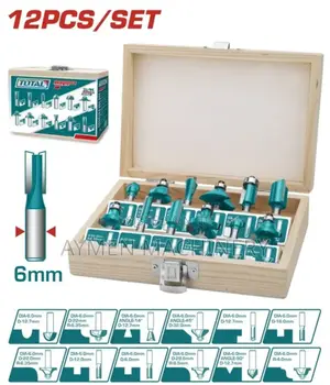 Photo - Total Router Bit Set 6mm 12pcs ለባለ 1እጅ ሮተር