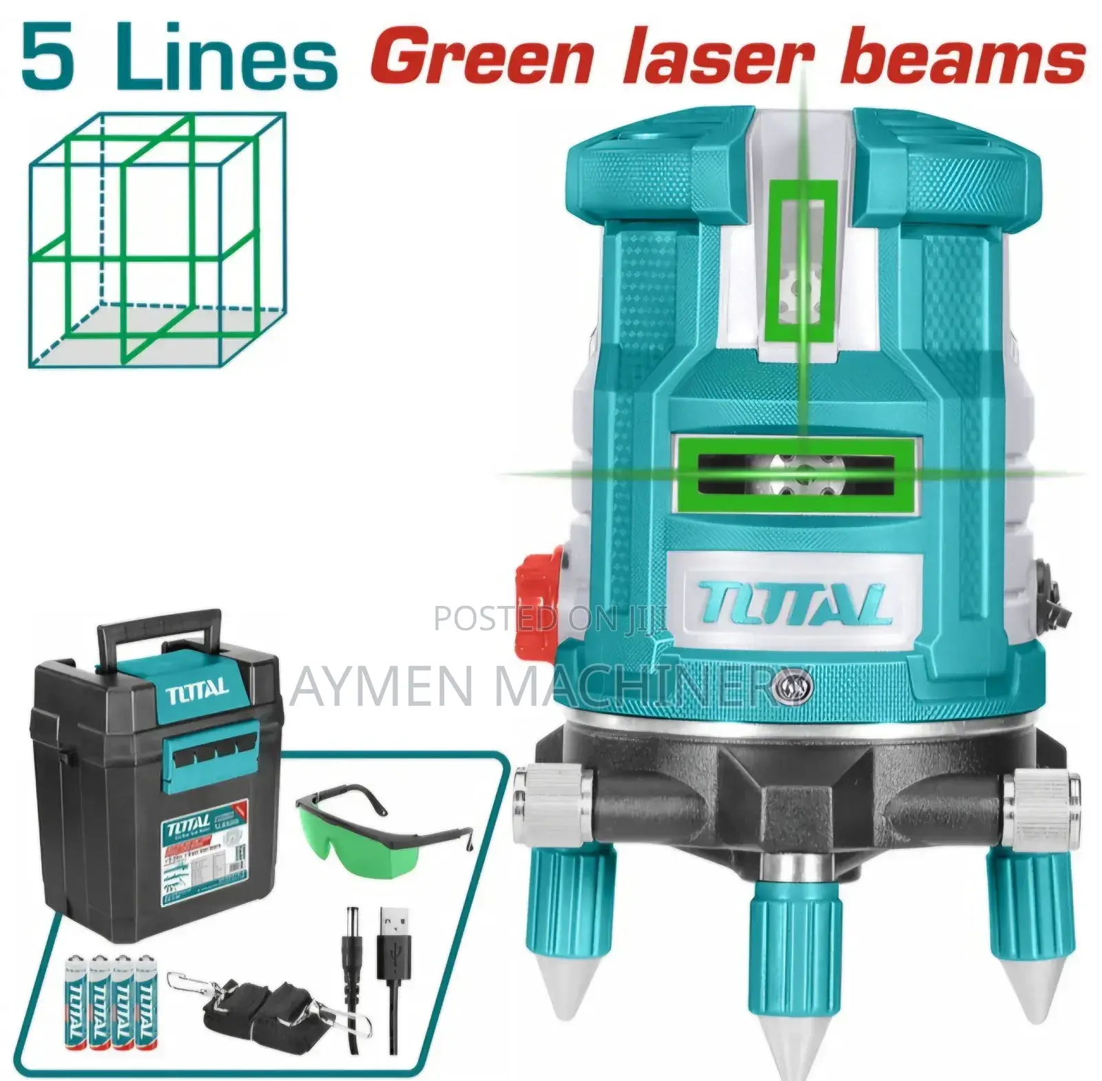 Total Self-Leveling Line Laser Green Laser Beams | ጨረር ውሀልክ