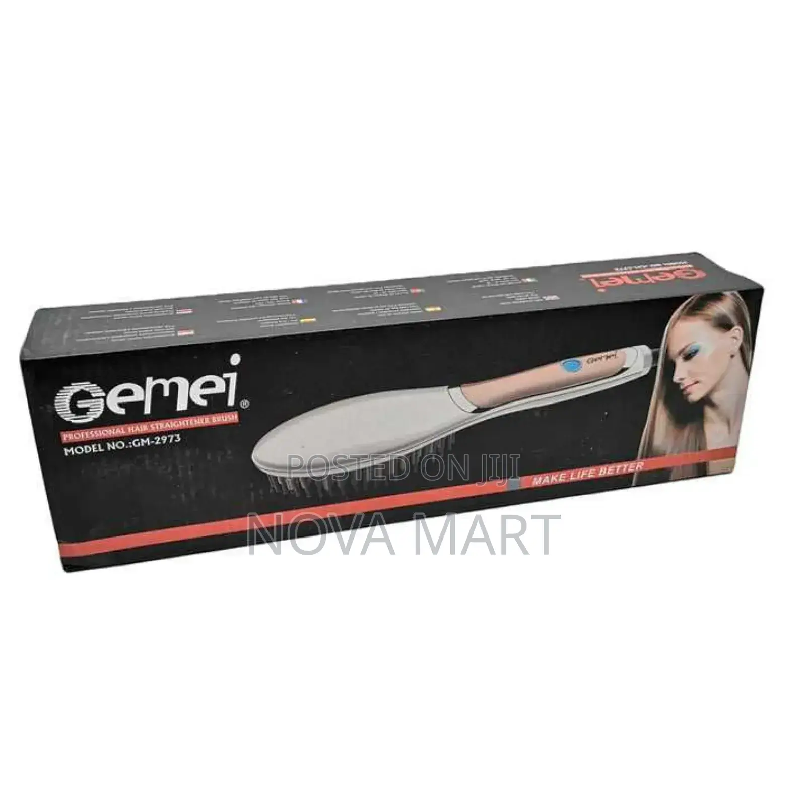 Gemei Professional Hair Straightner Brush