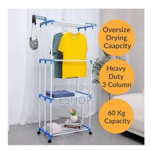 **Smart Space-Saving 4-Tier Clothes Rack – Easy Setup**