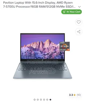 Photo - New Laptop HP Pavilion 15 16GB AMD Ryzen 7 SSD 512GB