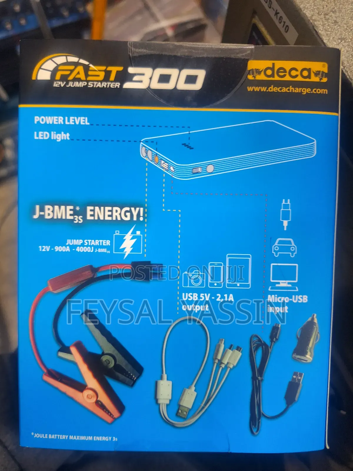Power Bank 1.8ah (20wh) and Jump Starter 12v 900a