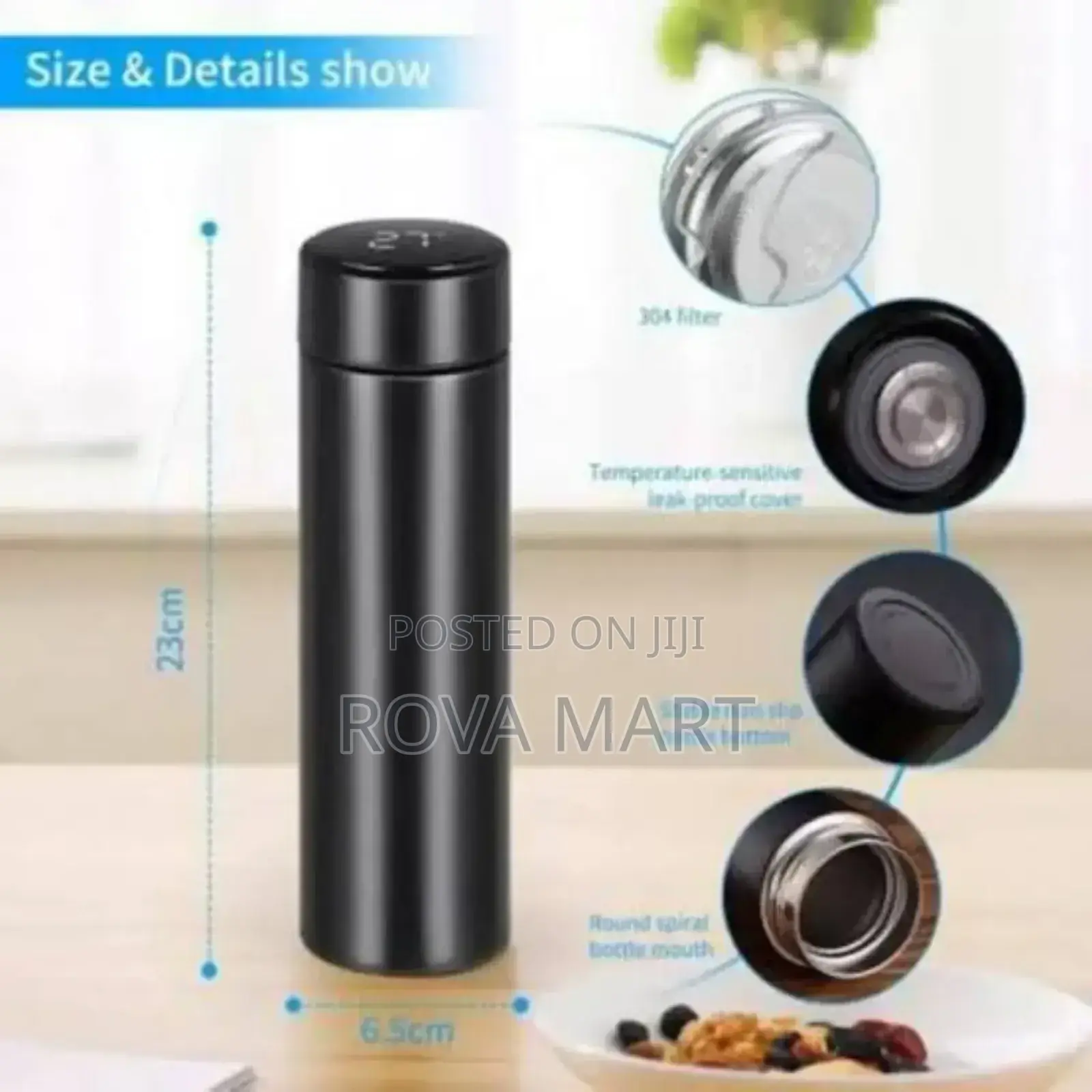 Smart Led Temperature Display Bottle