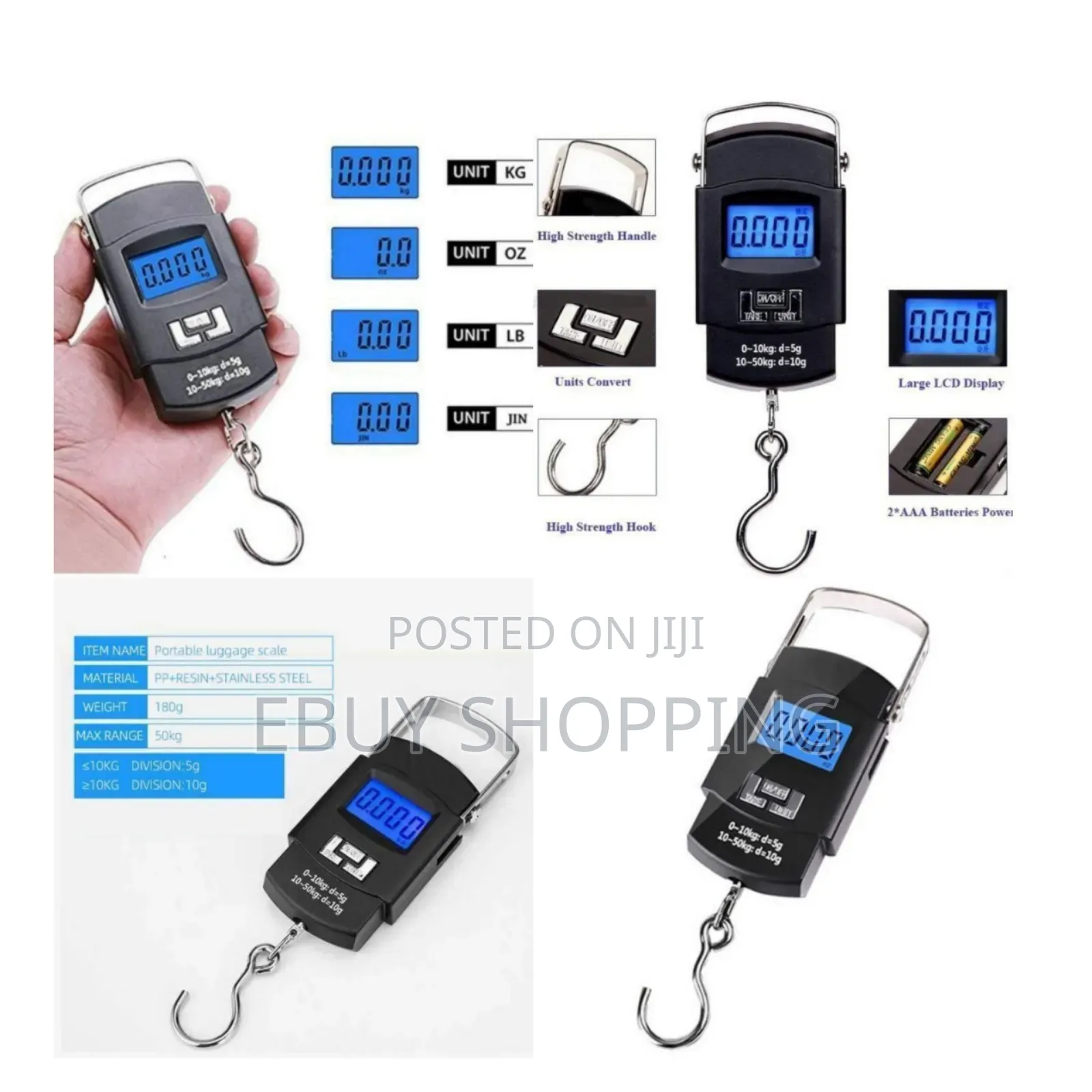 Pocket-Sized 50kg Scale: Weigh Luggage, Bags More Anywhere