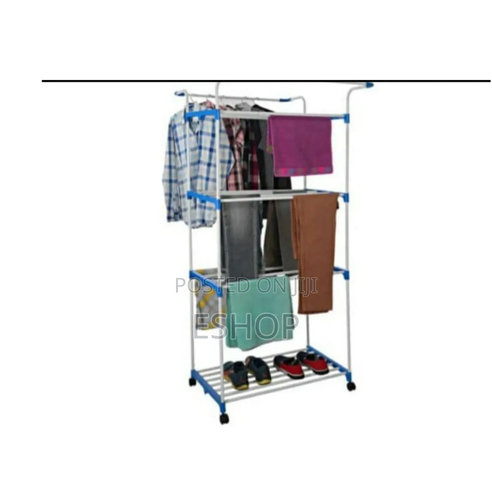 **Rust-Free 4-Layer Drying Stand – Weather-Resistant**