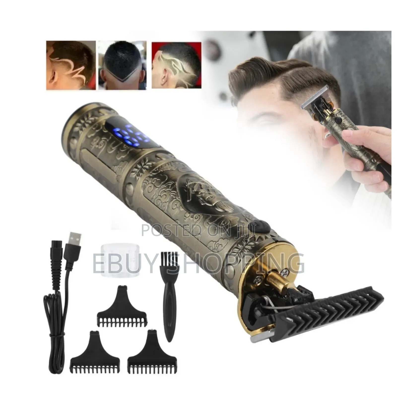 **Kemei Cordless Hair Clipper – Smooth Precise Cutting**