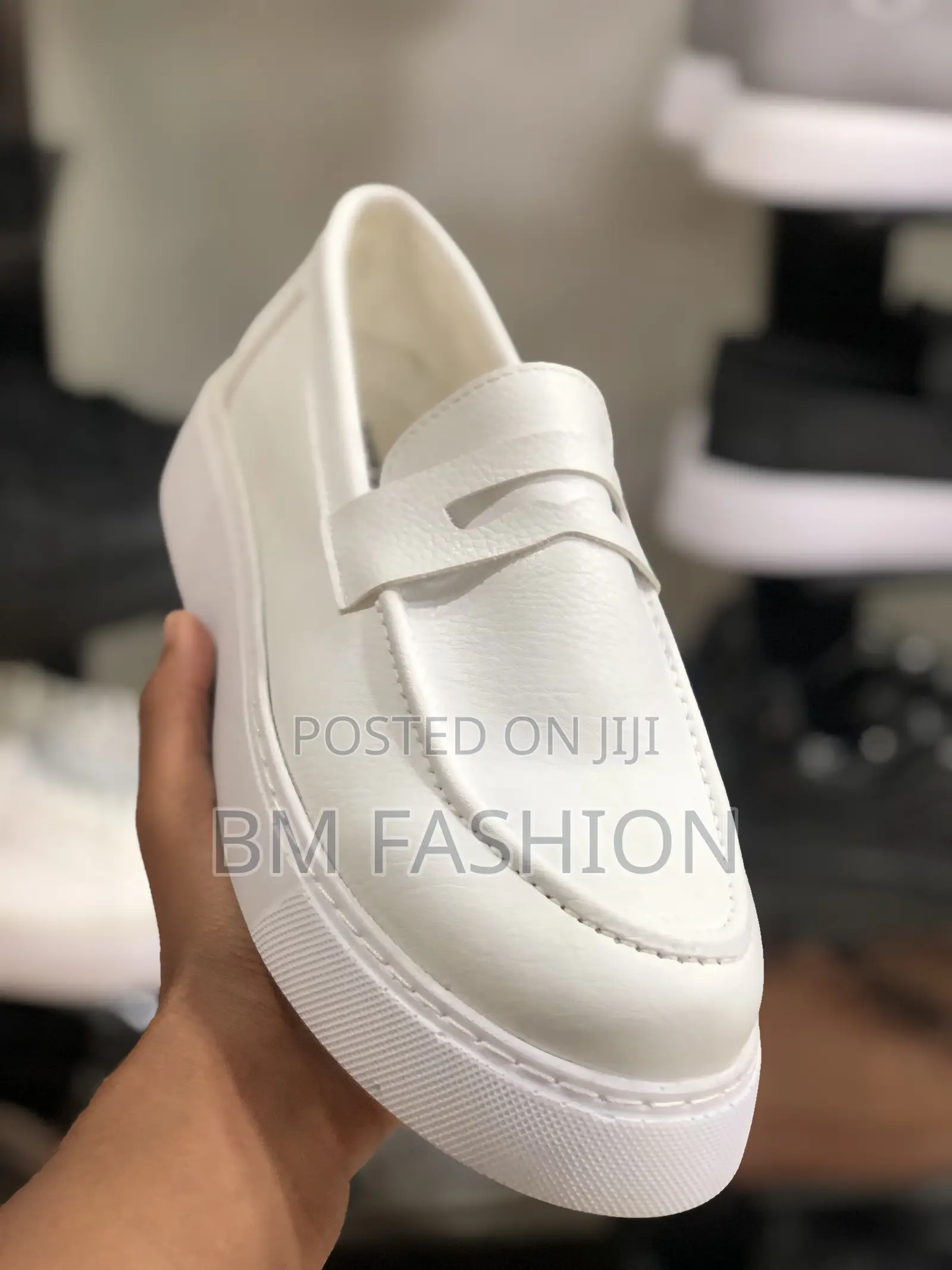 Chekich White Flat Loafers